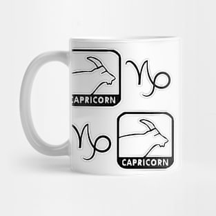 Capricorn Birth Sign - Black Mug